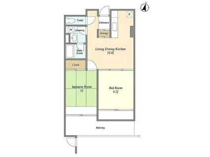 目黒LFV(2LDK/2階)の間取り写真