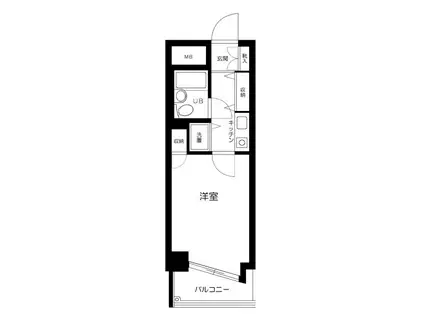 ザ・ステージ早稲田(1K/4階)の間取り写真