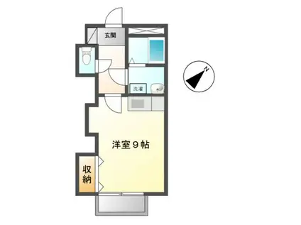 サンパティーク(ワンルーム/2階)の間取り写真