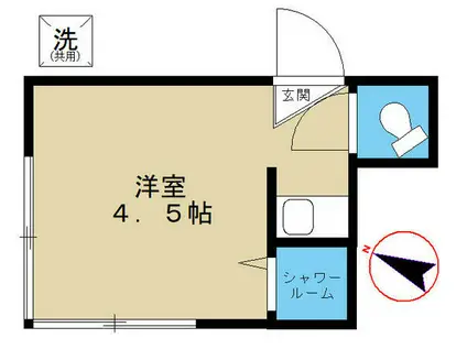 小松ハウス(ワンルーム/2階)の間取り写真