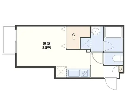 ビーコンヒルズ(ワンルーム/4階)の間取り写真