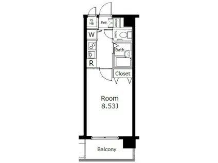 グランドガーラ用賀(1K/5階)の間取り写真