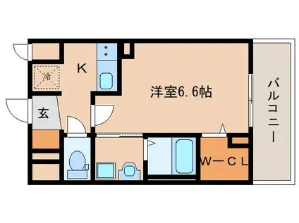 RA新大宮(1K/4階)の間取り写真