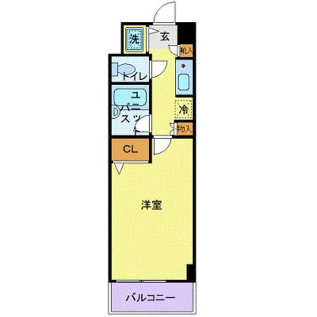 CITY SPIRE国分寺(1K/4階)の間取り写真