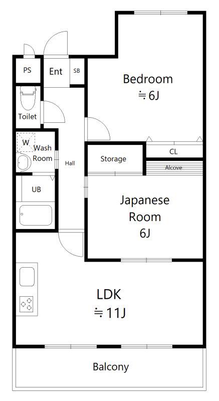 メゾンキャピトル(2LDK/2階)の間取り写真