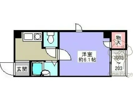 タカノハイム天神橋(1K/8階)の間取り写真