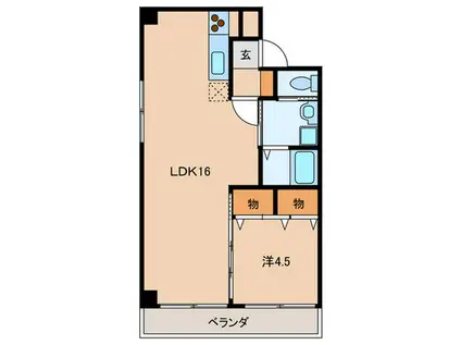 グランピア塚口(1LDK/3階)の間取り写真