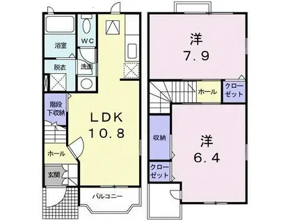 サンリットヒル(2LDK/1階)の間取り写真
