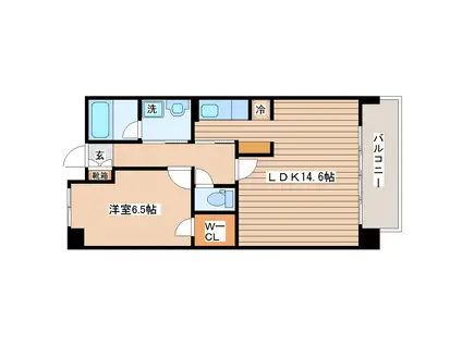 BE PLACE(1LDK/2階)の間取り写真