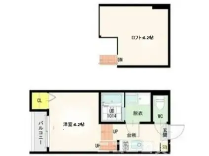 カムリーハイツ(1K/1階)の間取り写真