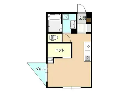 シグナス(ワンルーム/1階)の間取り写真