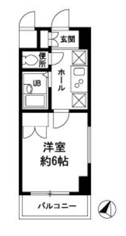 ソアブール西早稲田(1K/5階)の間取り写真