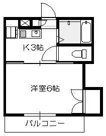 シングルピア五日市(1K/5階)の間取り写真