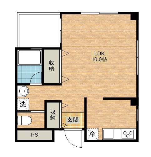 イーストパークマンション(ワンルーム/5階)の間取り写真