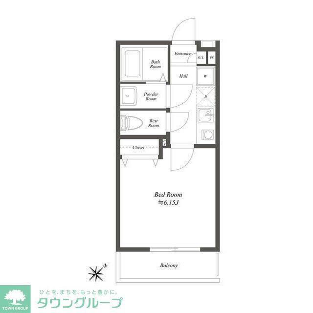 ブランミュール横浜鶴見III(1K/3階)の間取り写真