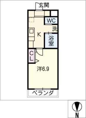 A・CITY名港 (1K/5階)の間取り写真