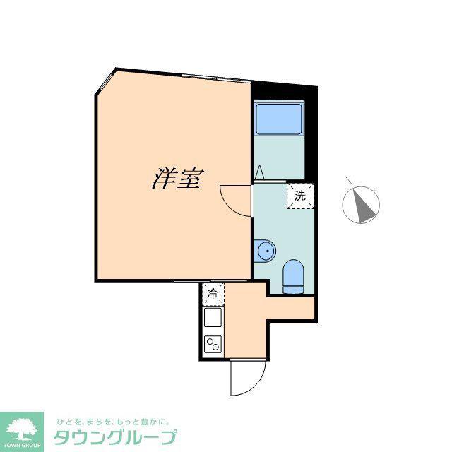 ルビーマークス羽田(1K/1階)の間取り写真