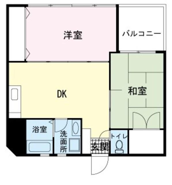 メゾンアズマ(2DK/2階)の間取り写真