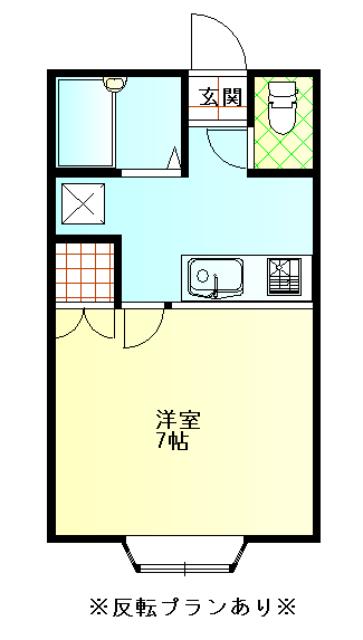 メゾンドフォーレ(1K/2階)の間取り写真