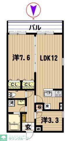 FARE KAMEIDO(1SLDK/3階)の間取り写真