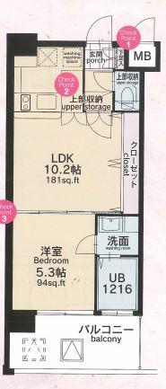 CLUB ORIENT BLD 82 EMPRESS(1LDK/6階)の間取り写真