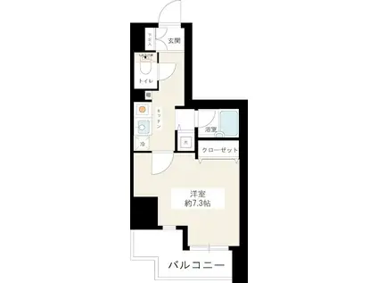 レイシス大山ー山手通(1K/12階)の間取り写真