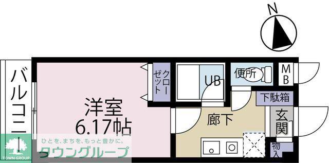 EMSマンション(1K/4階)の間取り写真
