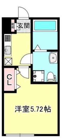 CREAL住吉(1K/5階)の間取り写真