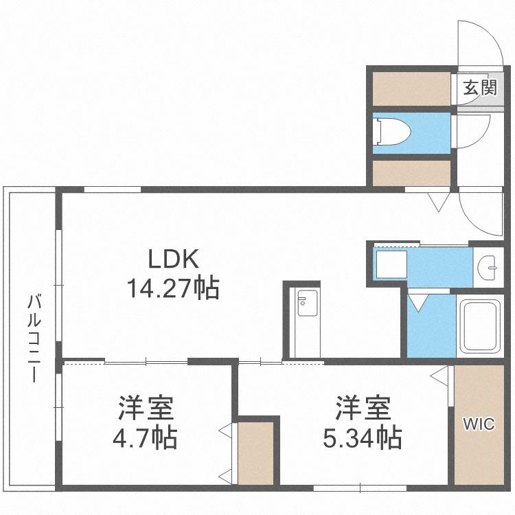 グランピエール本郷通(1LDK/3階)の間取り写真