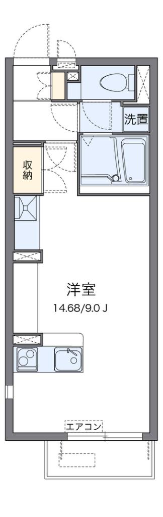 ミランダ阿星II(ワンルーム/2階)の間取り写真