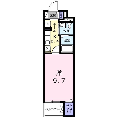 ロイヤルナカダ(1K/1階)の間取り写真