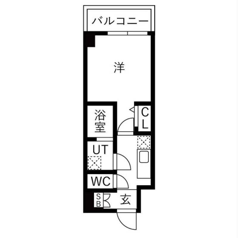 KDXレジデンス成増(1K/4階)の間取り写真