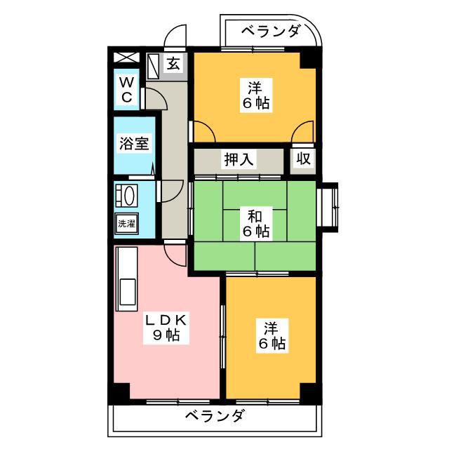 GRANDEG21K(3LDK/4階)の間取り写真