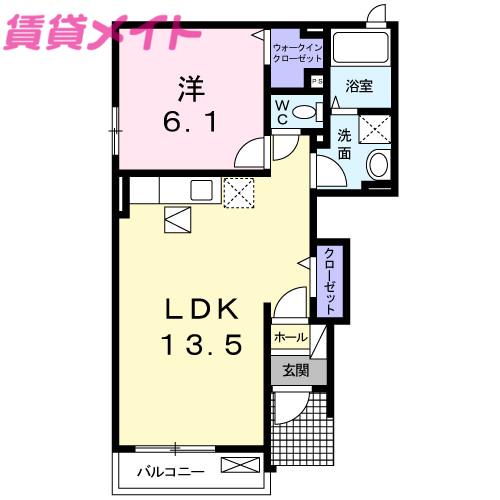 バンビ イトウ(1LDK/1階)の間取り写真