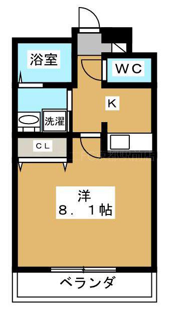 クレドール東福寺(1K/1階)の間取り写真
