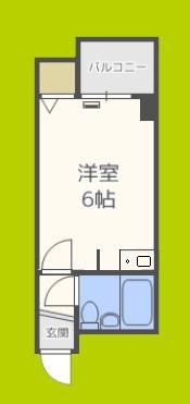 PALMIZIO平野西2(1K/4階)の間取り写真