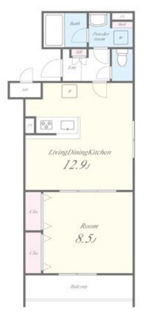 エトワール(1LDK/1階)の間取り写真