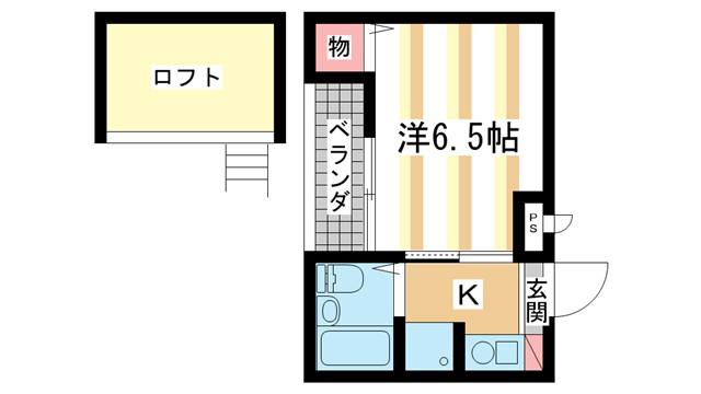 シティパレスJR郡山駅前P-2(1K/4階)の間取り写真
