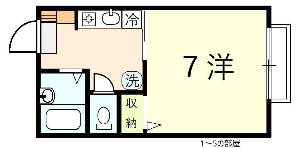 ディアスSSS(1K/1階)の間取り写真