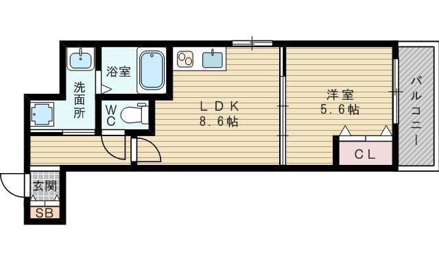 フジパレス瑞光12番館(1LDK/1階)の間取り写真