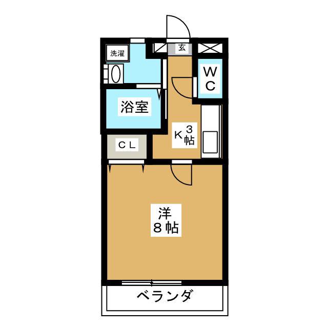 エクシーマ(1K/1階)の間取り写真