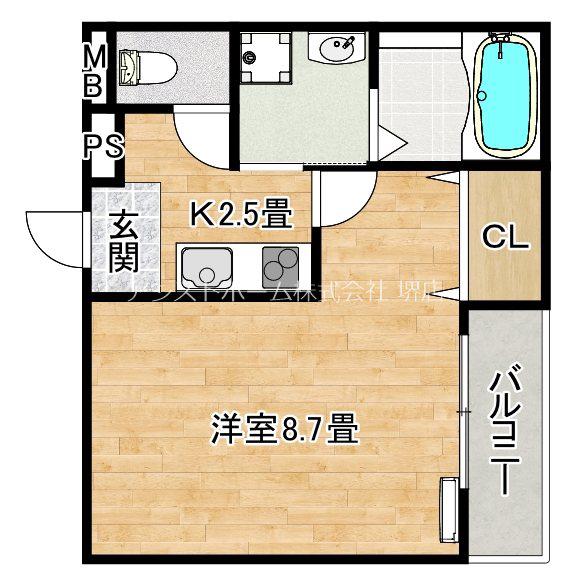 ラメゾン向陵中町II番館(1K/3階)の間取り写真