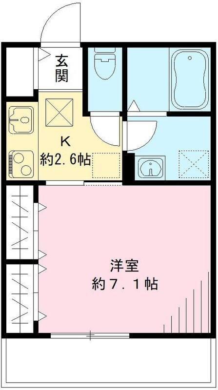 RAVI RA RUBY ラヴィ ラ ルビー(1K/1階)の間取り写真