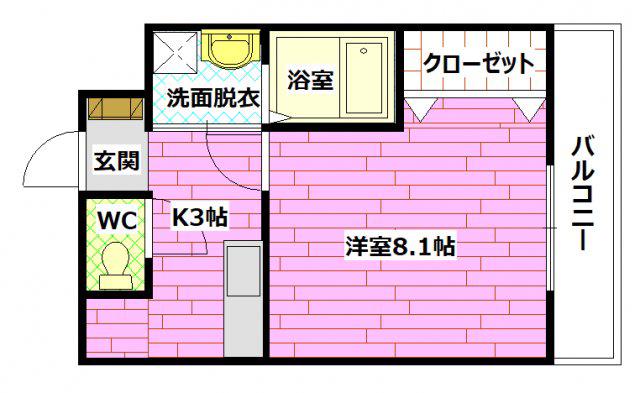 ヴィラ・サクラ(1K/2階)の間取り写真