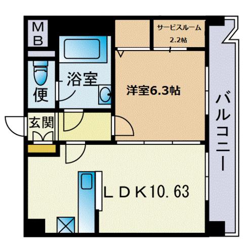 クラジューペール(1SLDK/3階)の間取り写真