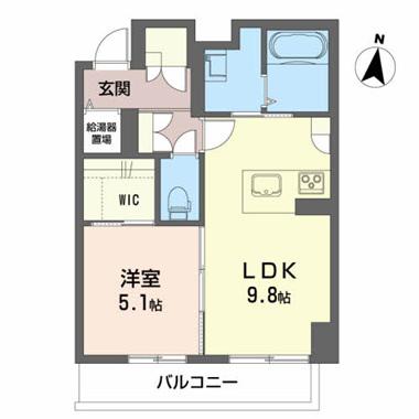 シャーメゾン エクラージュ(1LDK/2階)の間取り写真