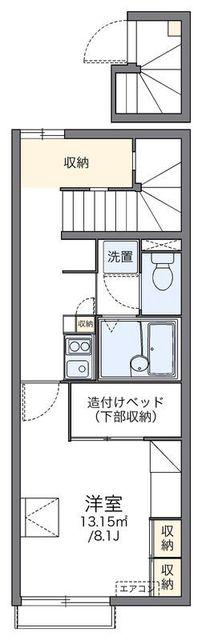 レオパレスグレイシャス(1K/2階)の間取り写真