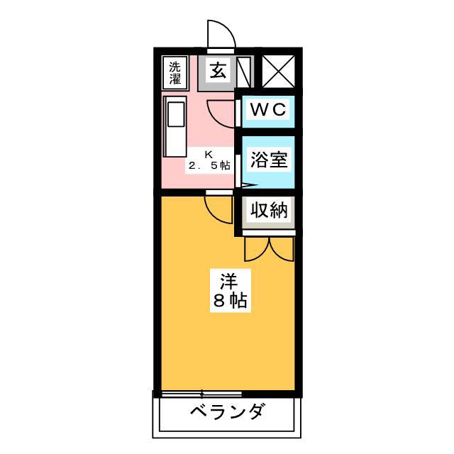 レスポワール中野 北棟(1K/2階)の間取り写真