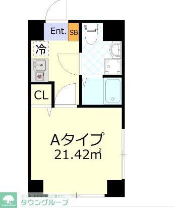 BROTE三ノ輪(1K/5階)の間取り写真