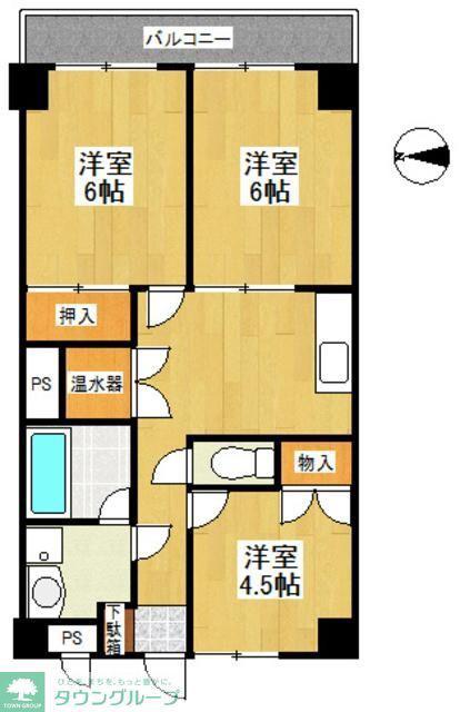 ロイアルハイツ戸塚(3DK/3階)の間取り写真